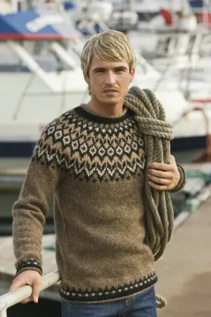 Wool Sweater (3 Riddari) Brown / XXL