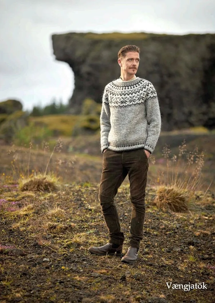 Wool Sweater - Vængjatök Grey