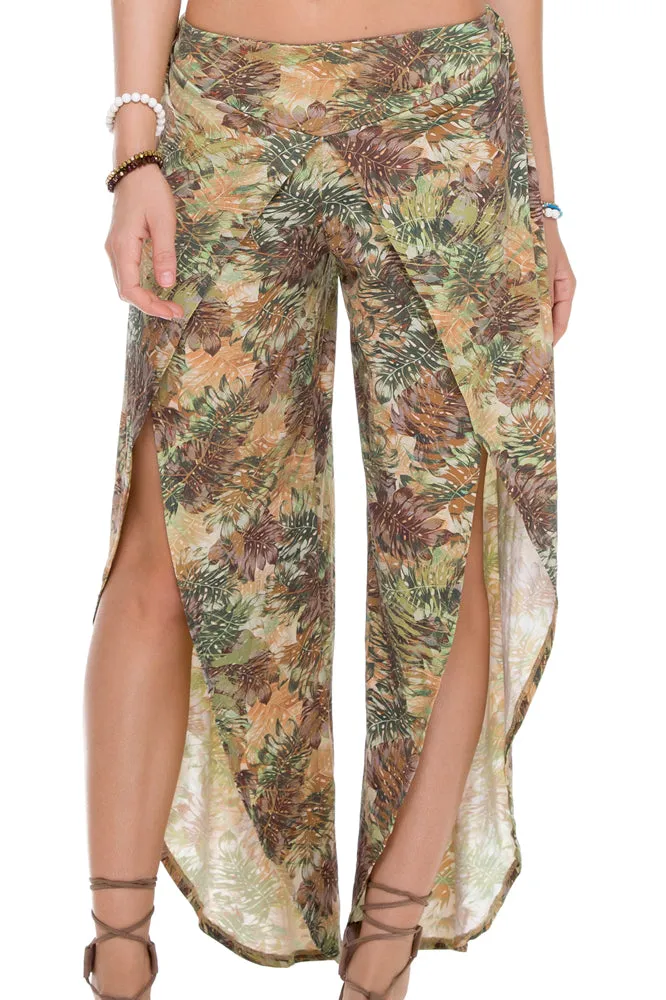 WORLD ON FIRE - Tri Color High Neck Top & Bonfire Pant • Multicolor