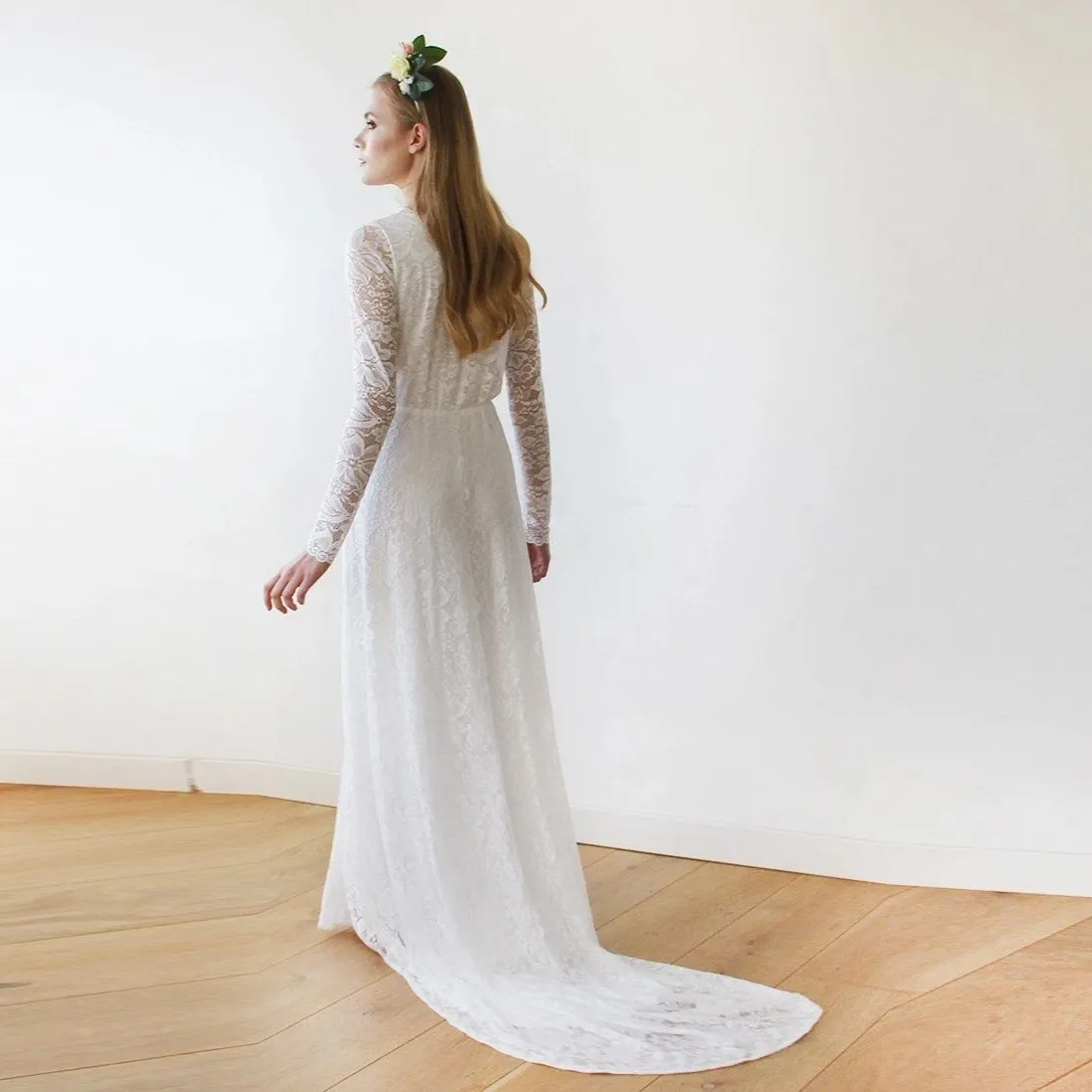 Wrap Long Sleeve Gown #1151