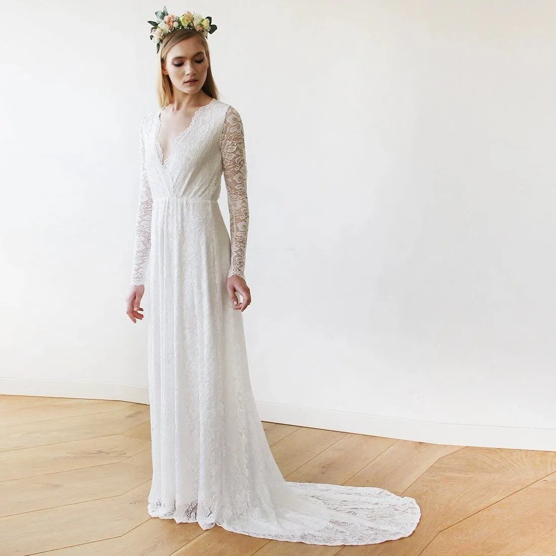 Wrap Long Sleeve Gown #1151